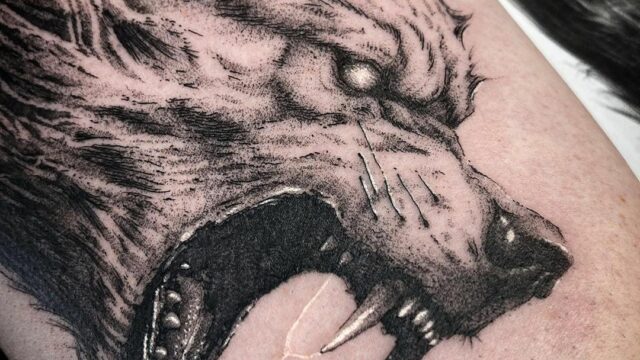 #fenrir #viking #wolf #odin #vikings #norse #darkart #3rl #blackwork #fenrirtattoo #vikingtattoo #substancetattoo